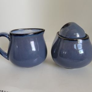 Sango Nova Eggplant Blue Sugar Bowl/Creamer